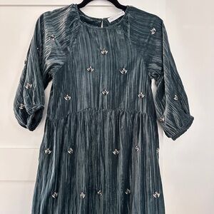 Zara sz 13-14 Kids Velvet-like Dress with Embellishments